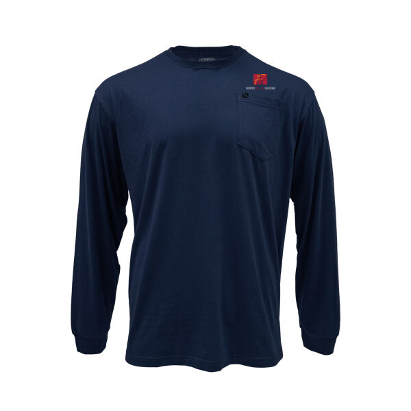 KEY Spartan Long Sleeve Pocket Tee (white) Thumbnail